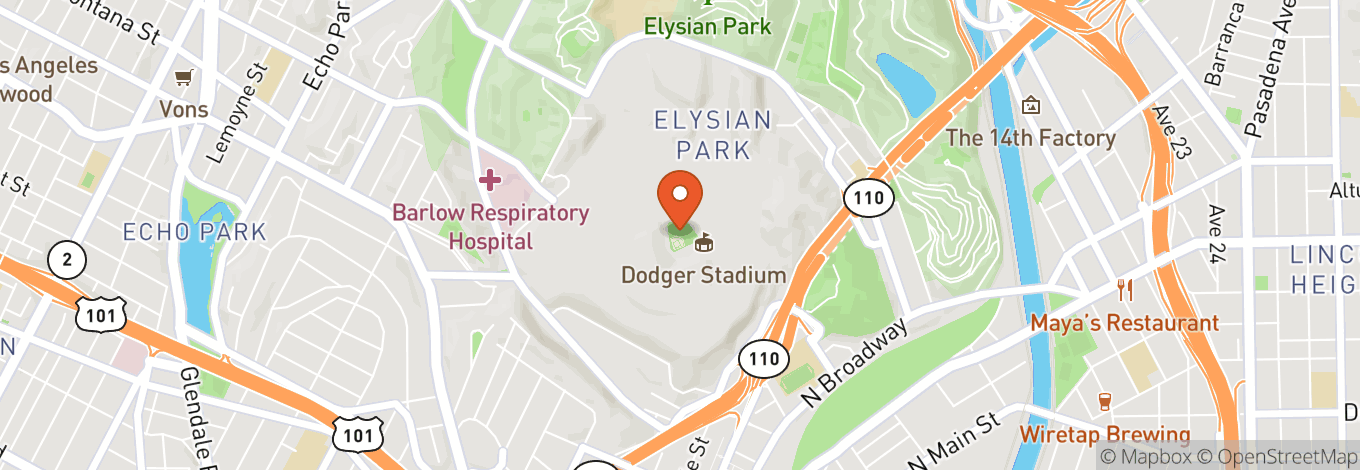 Map of Dodger Stadium