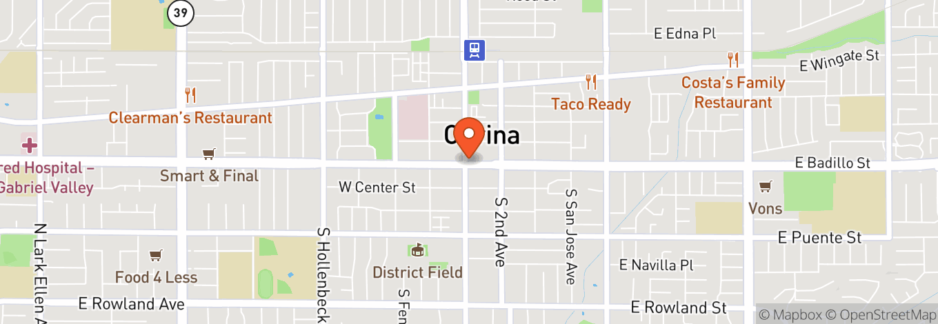 Map of Covina Center For The Performing Arts