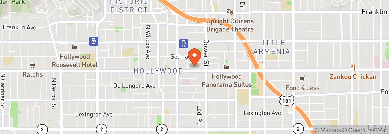 Map of Hollywood Palladium