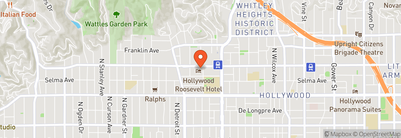 Map of The Hollywood Roosevelt