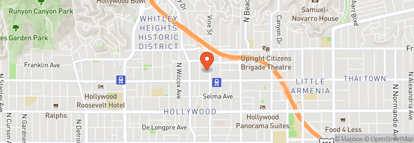 Map of Avalon Hollywood