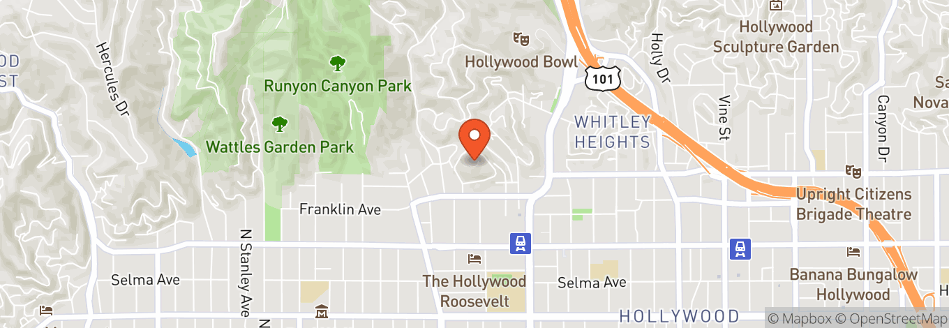 Map of Yamashiro Hollywood