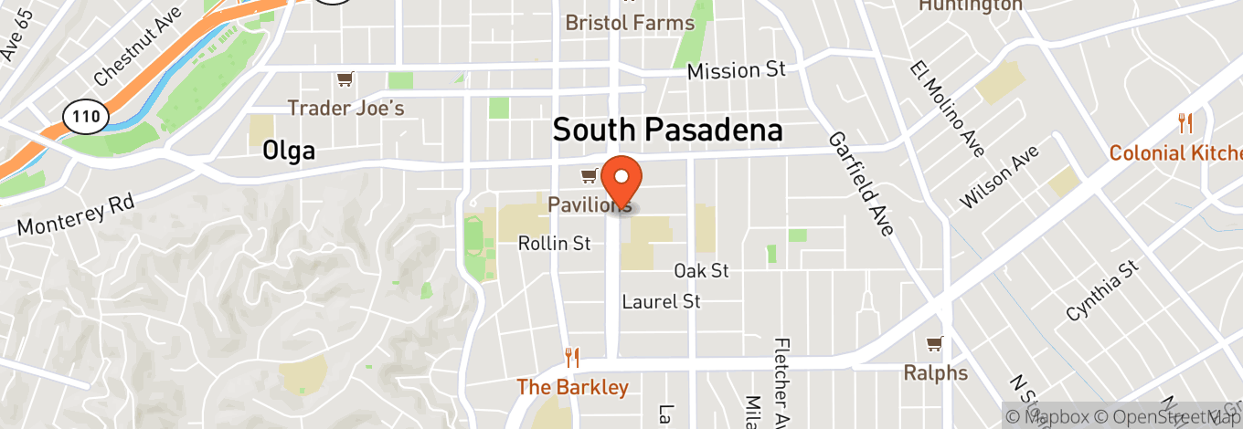 Map of South Pasadena Theatre Workshop