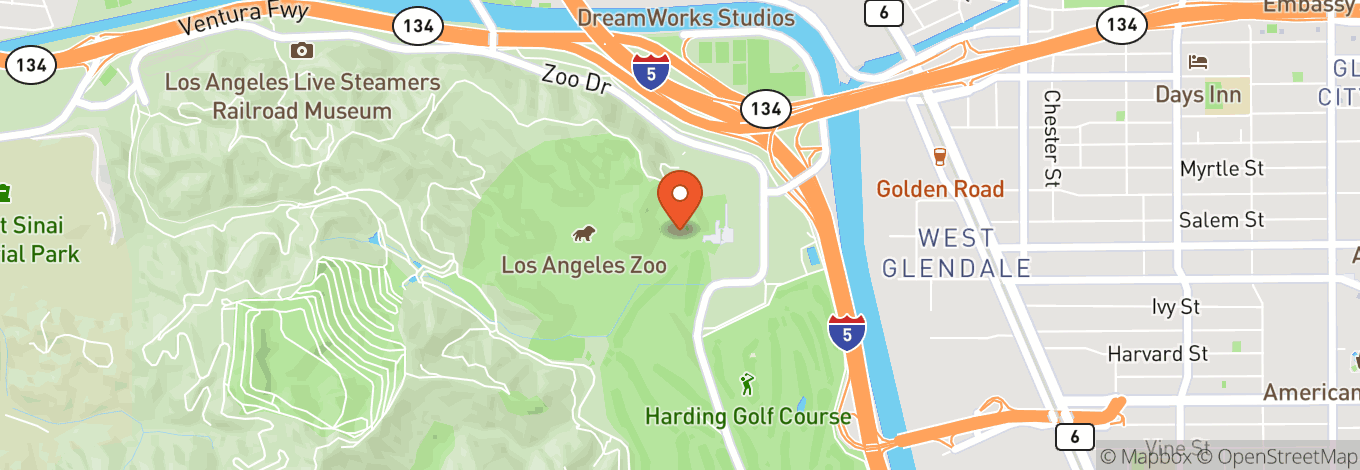 Map of Los Angeles Zoo
