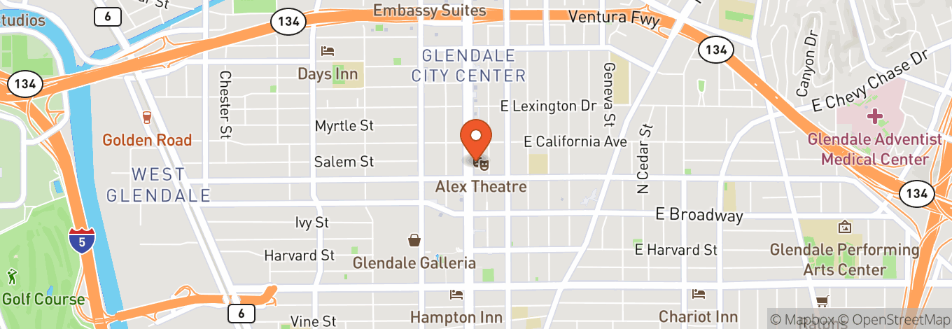 Map of Alex Theatre