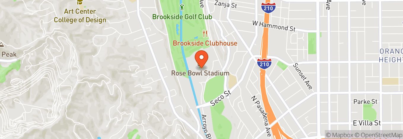 Map of Rose Bowl Stadium