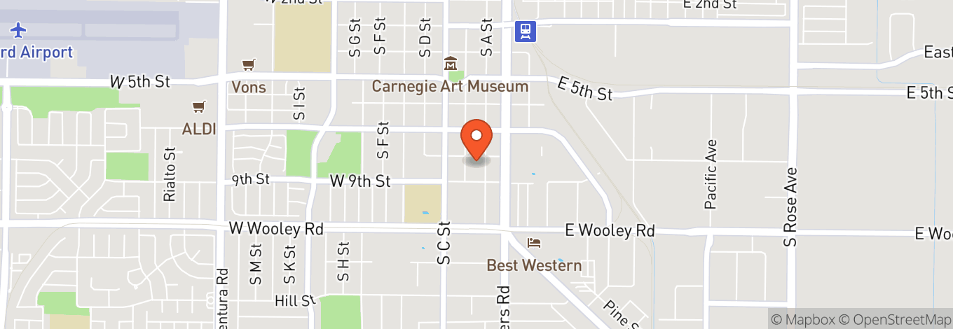 Map of Oxnard Elks Lodge #1433