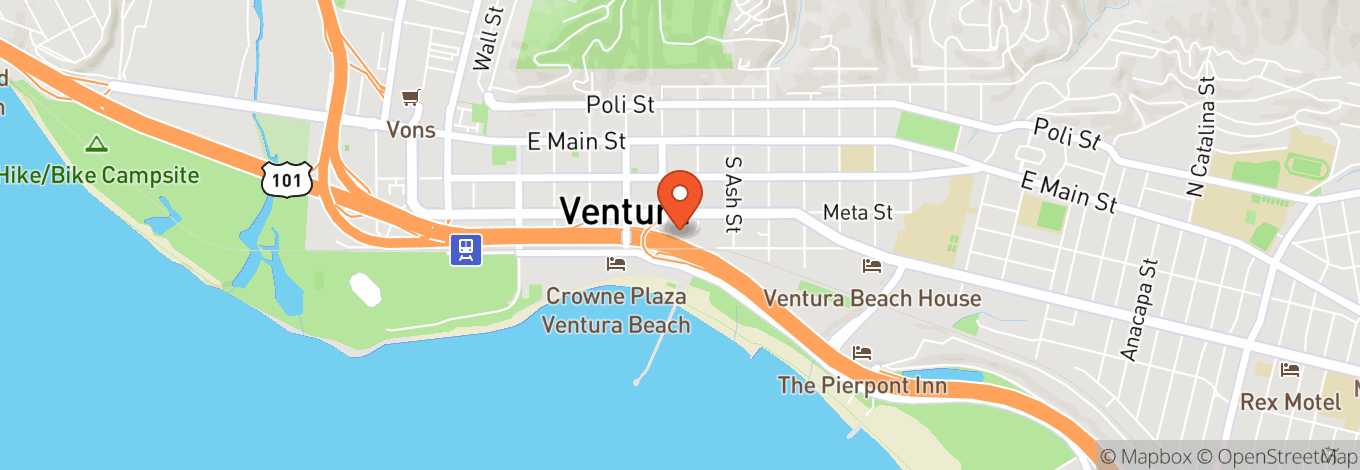 Map of The Majestic Ventura Theater
