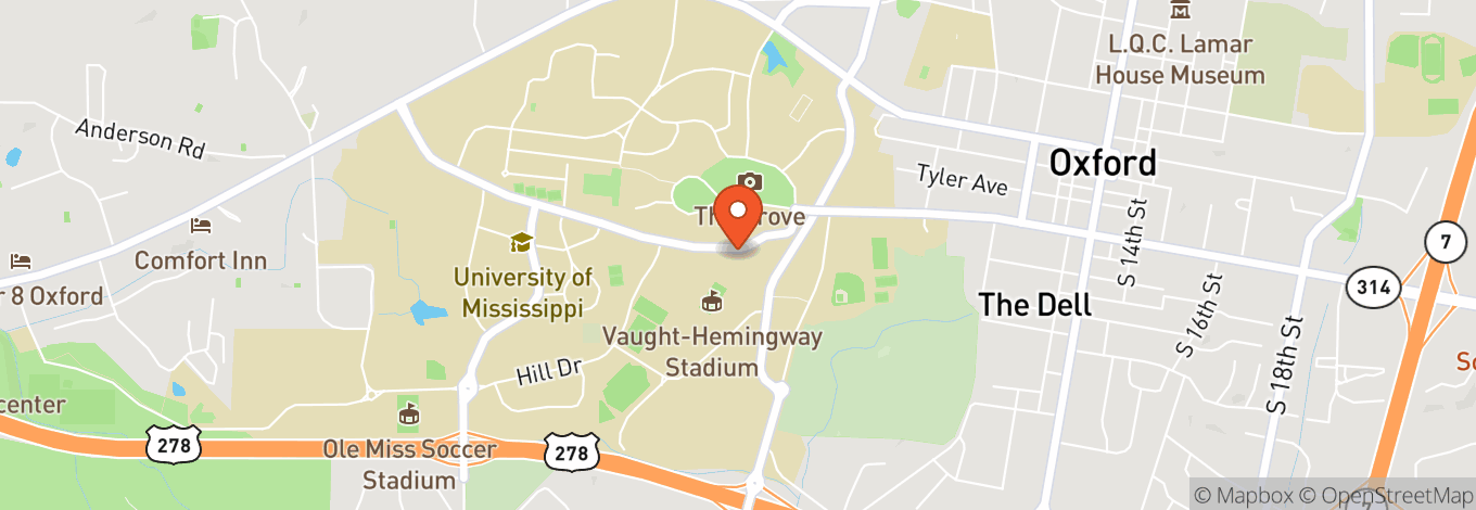 Map of Vaught Hemingway Stadium