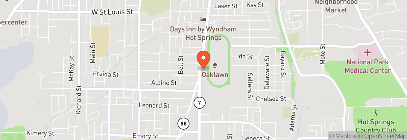 Map of Oaklawn Event Center
