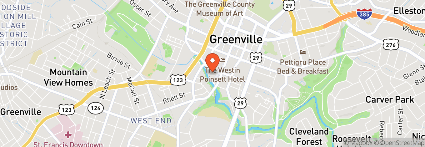 Map of Peace Center Concert Hall