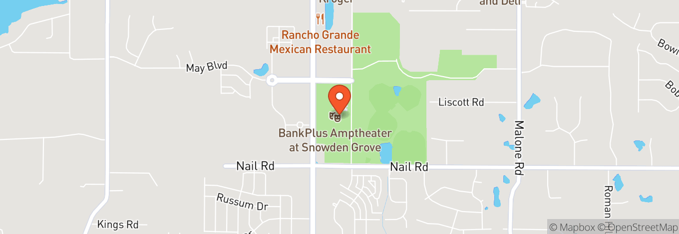 Map of BankPlus Amphitheater at Snowden Grove