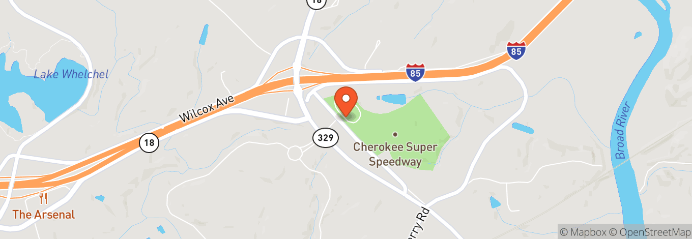 Map of Cherokee Speedway