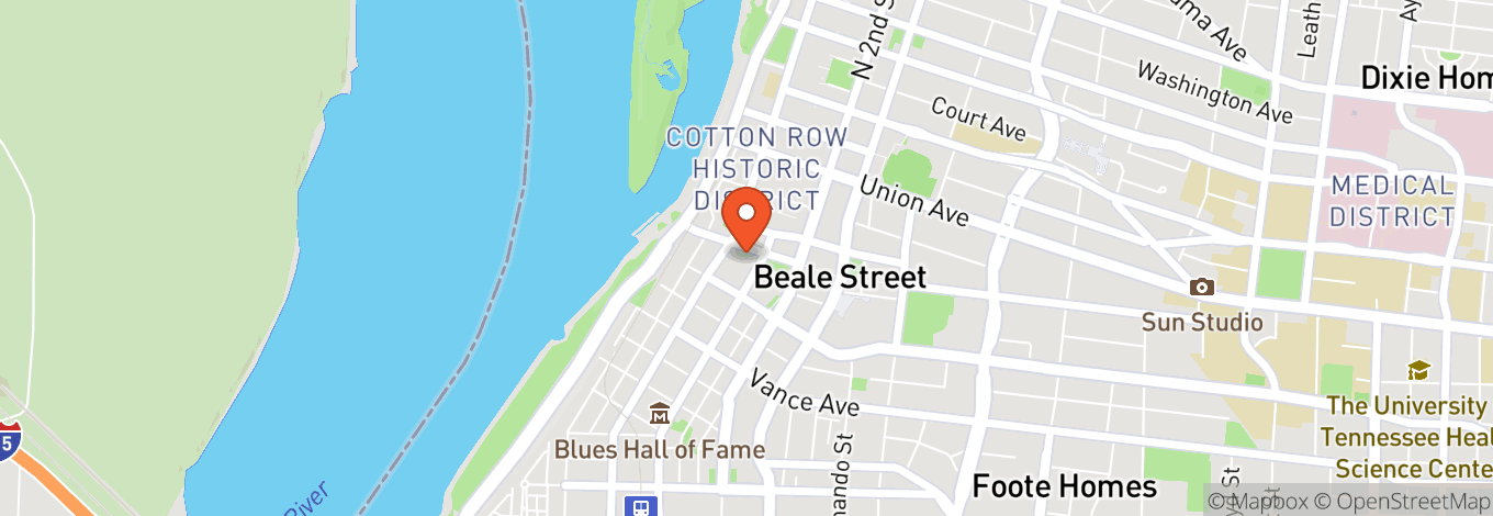 Map of Halloran Centre at the Orpheum Theatre Memphis