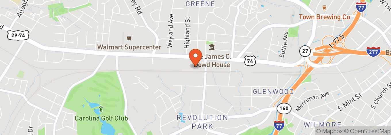 Map of 2601 Wilkinson Blvd