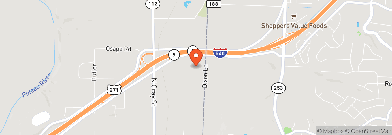 Map of Choctaw Pocola CenterStage