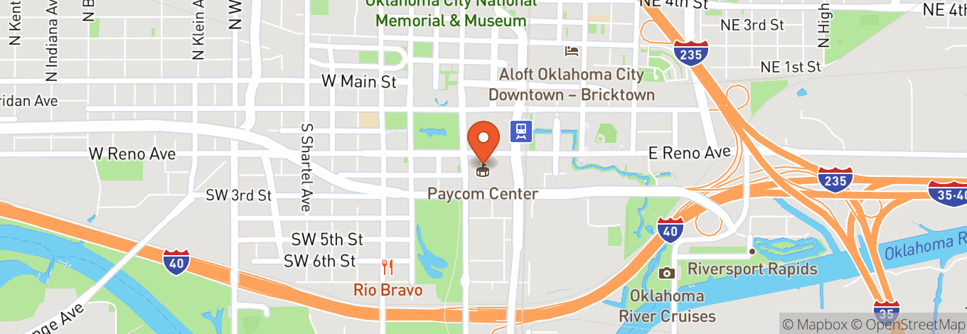 Map of Paycom Center