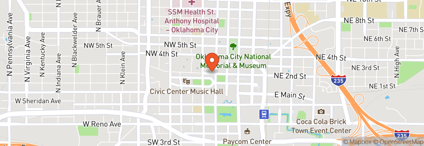 Map of Civic Center Music Hall
