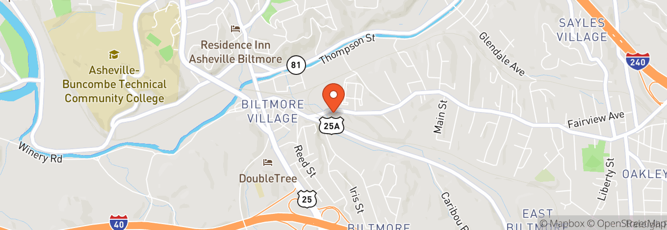 Map of French Broad River Brewery