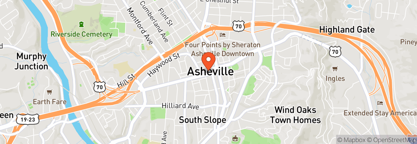 Map of Asheville Music Hall