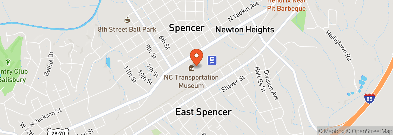 Map of North Carolina Transportation Museum