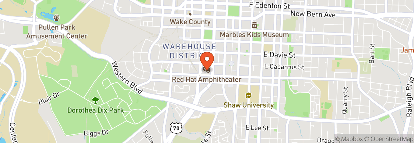 Map of Red Hat Amphitheater