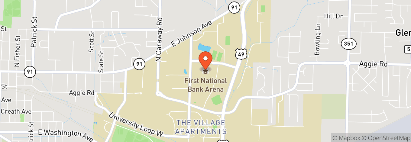 Map of Riceland Hall inside A-State Fowler Center