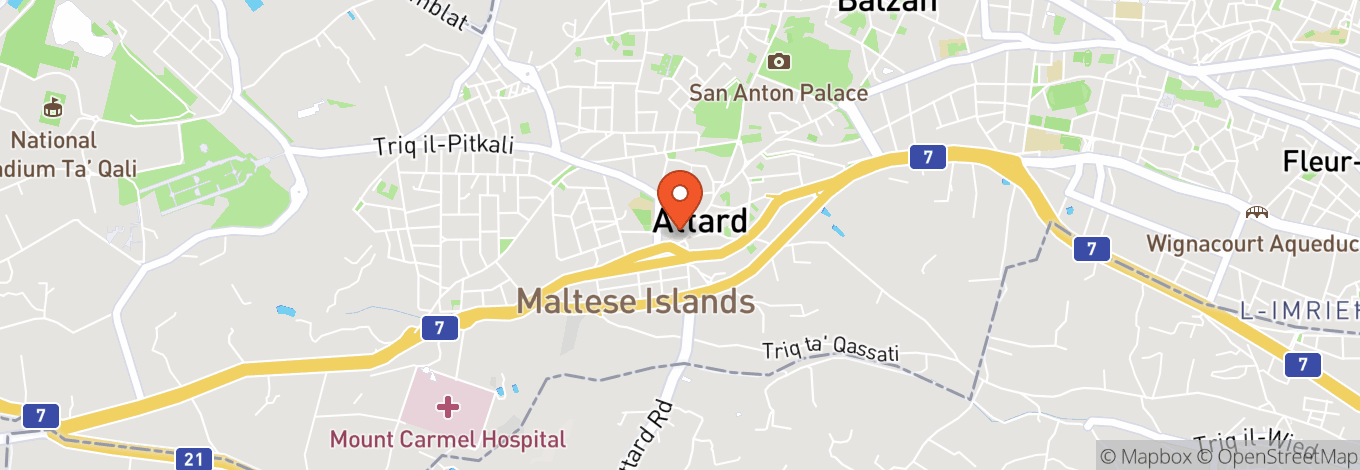 Map of Various Venues, Malta