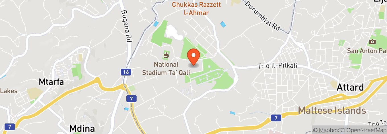 Map of Ta' Qali Concert Area