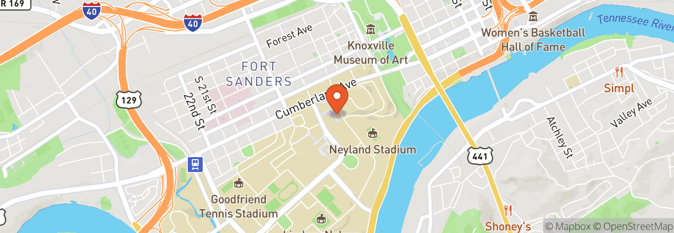 Map of Neyland Stadium