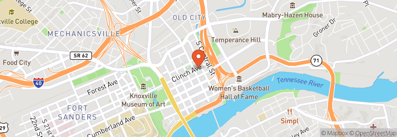 Map of Tennessee Theatre