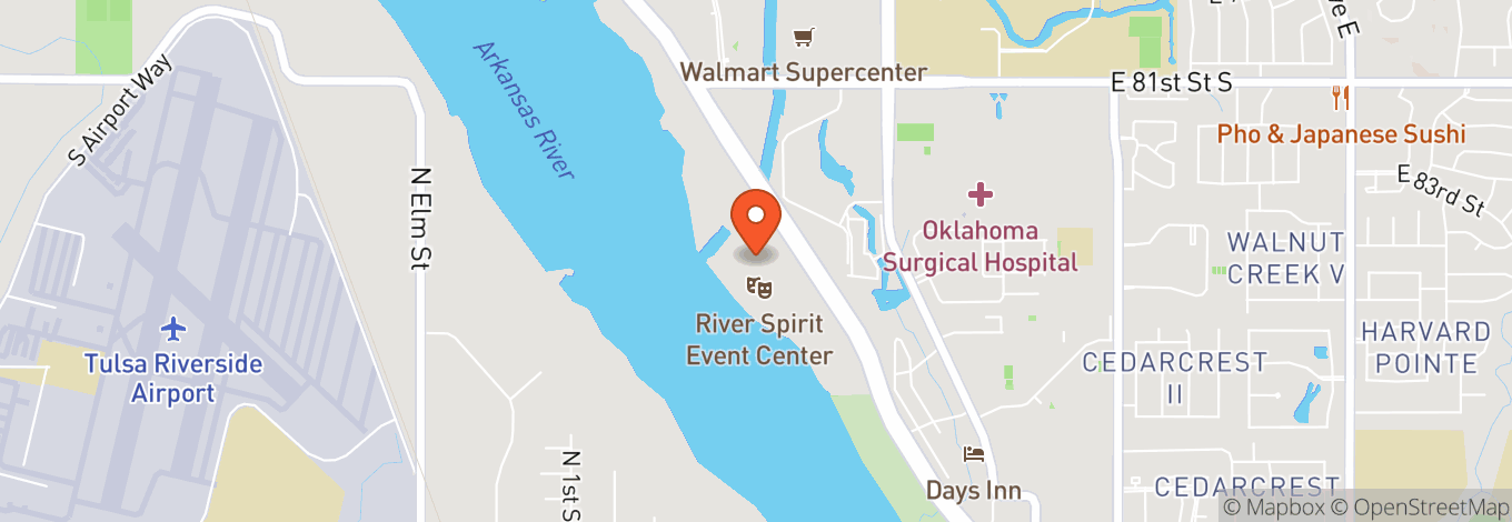 Map of River Spirit Casino Resort