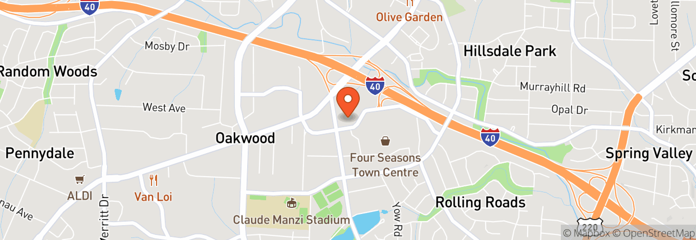 Map of Koury Convention Center At Sheraton Greensboro At Four Seasons