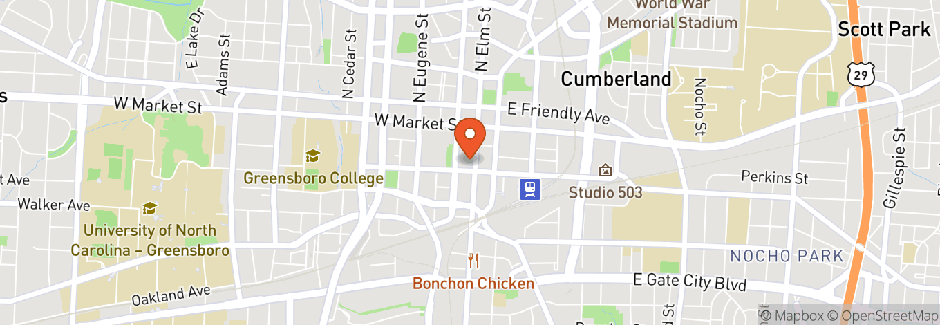 Map of Triad Stage at the Pyrle Theater
