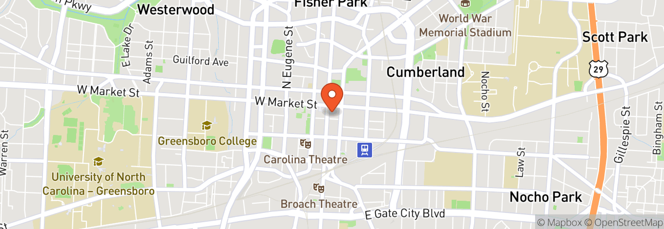 Map of The Grand GSO formerly Cone Denim Entertainment Center