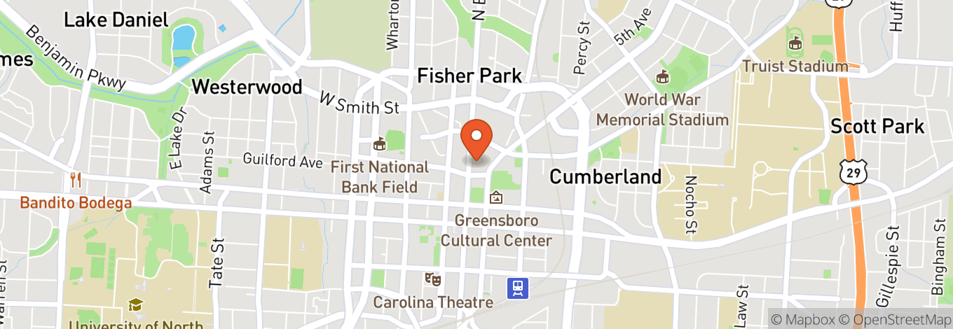 Map of Steven Tanger Center for the Performing Arts