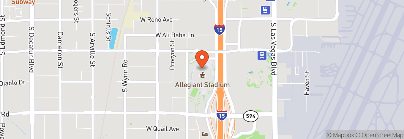 Map of Allegiant Stadium