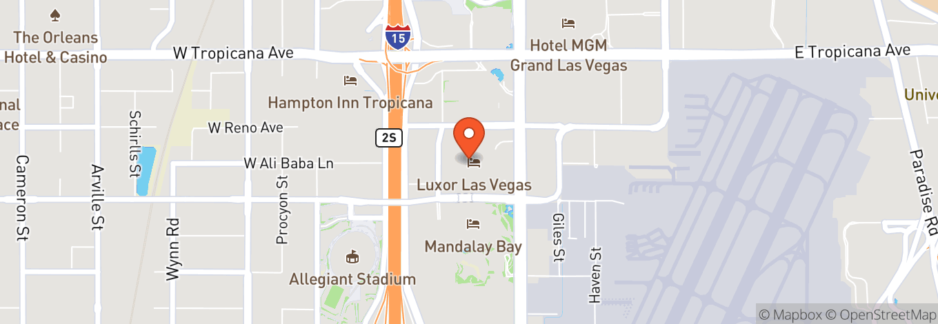 Map of Blue Man Group Las Vegas