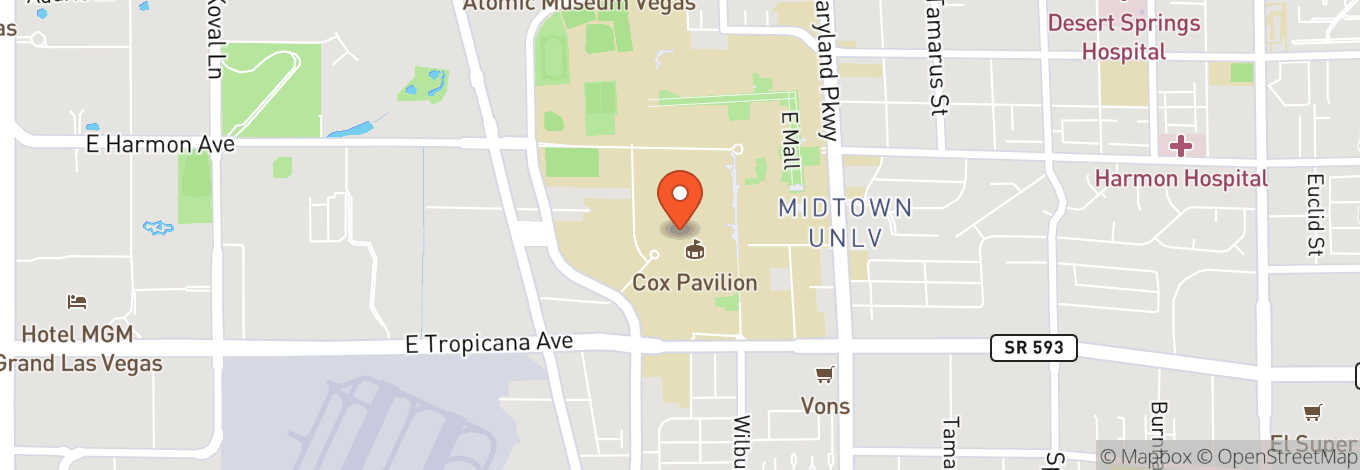 Map of Thomas & Mack Center