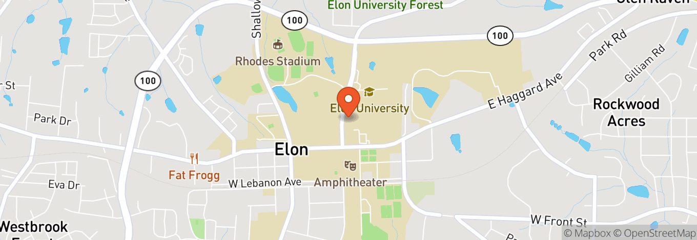 Map of McCrary Theatre at Elon University