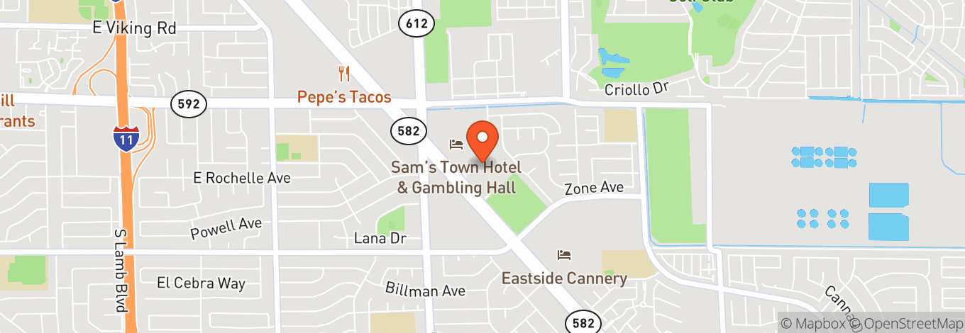 Map of Sams Town Live