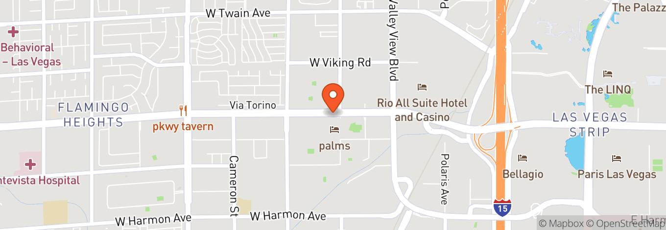 Map of Pearl Concert Theater at Palms Casino Resort