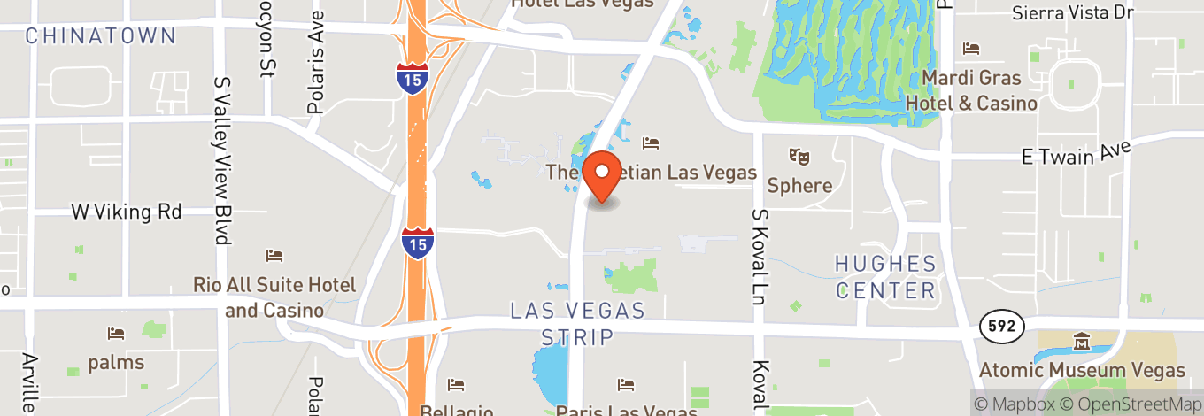 Map of Harrah's Showroom at Harrah's Las Vegas