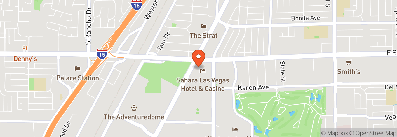 Map of Sahara Las Vegas