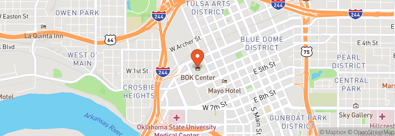 Map of Bok Center