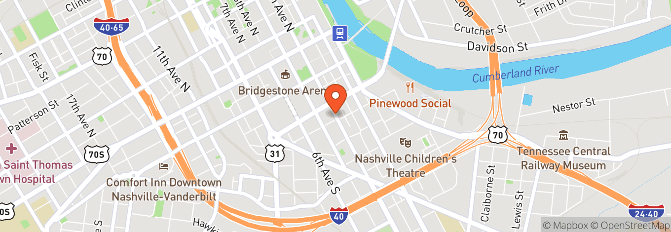 Map of Nashville Municipal Auditorium