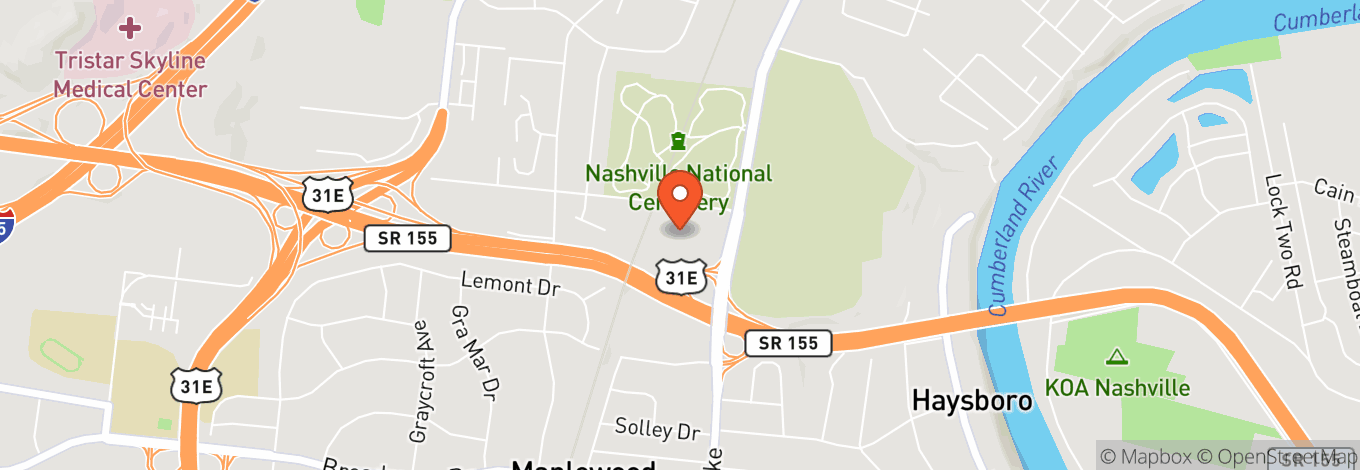Map of Eastside Bowl