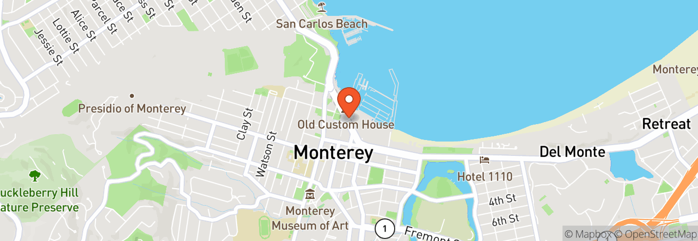 Map of Monterey Magic & Comedy Theatre