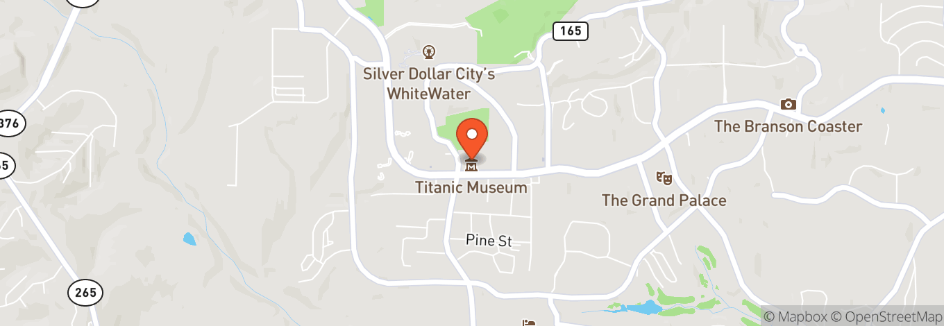 Map of Titanic Museum Branson