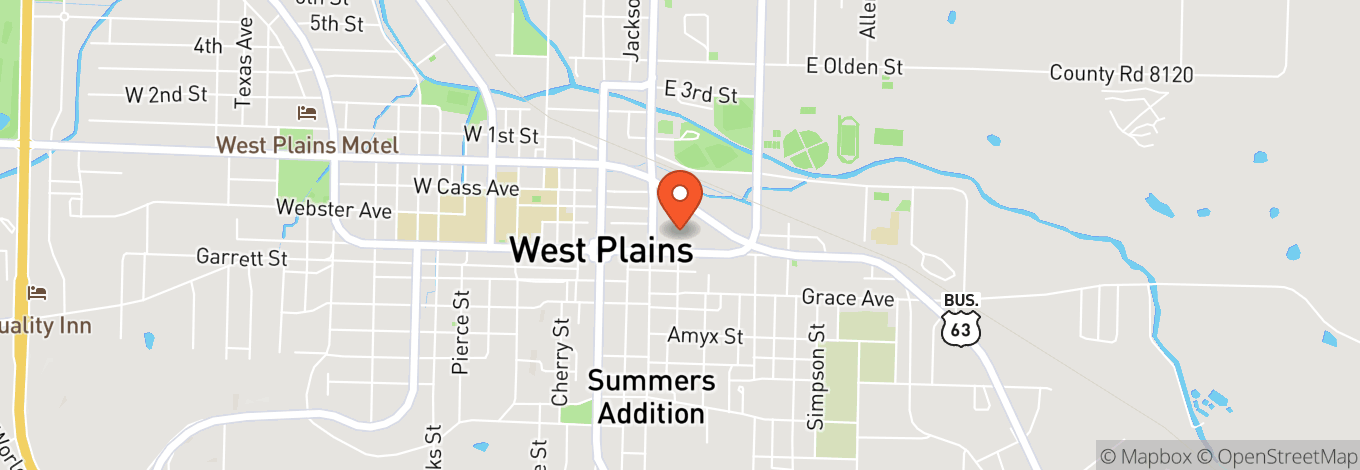 Map of West Plains Civic Center